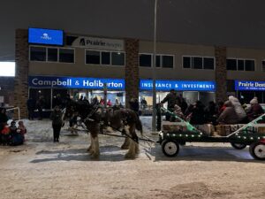 Campbell & Haliburton Mike and Ace Sleigh Rides in Cathedral Annual Light up the Village