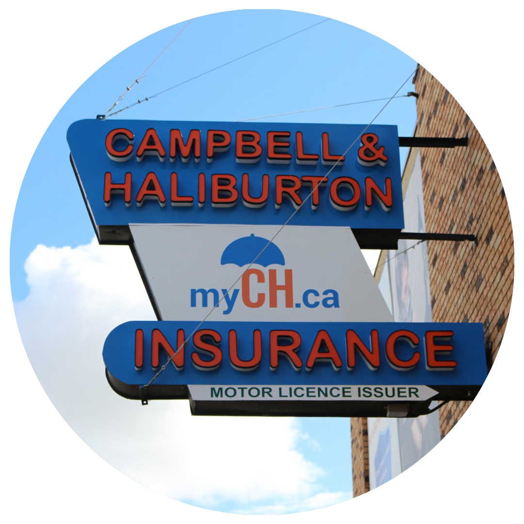 Neon myCH.ca Campbell & Haliburton Motor Licence Issuer Sign